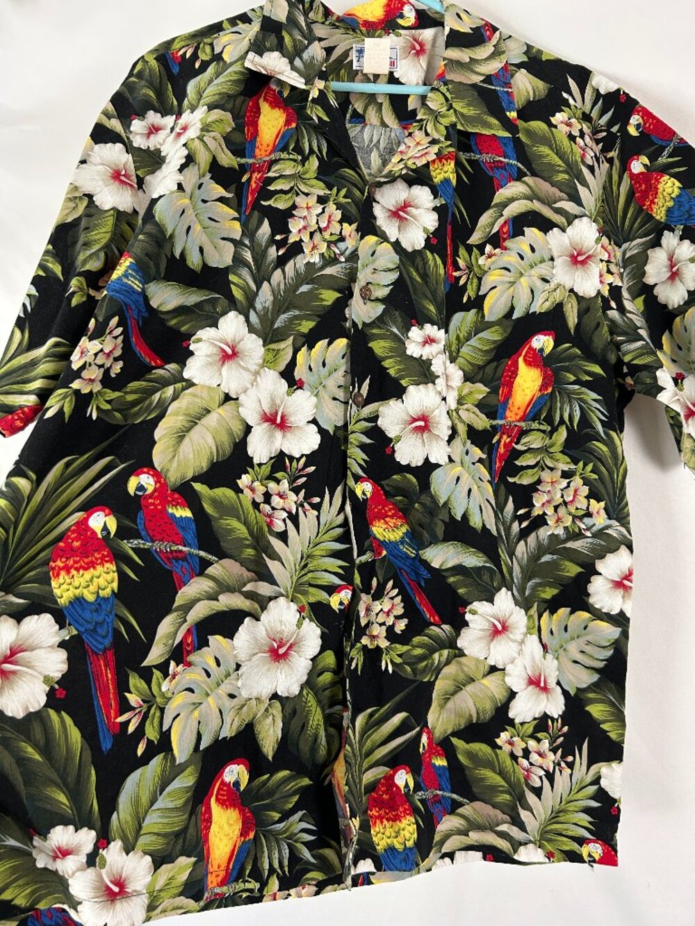 Hawaii Brand Vintage Shirt Parrots & Flowers 2XL Mens